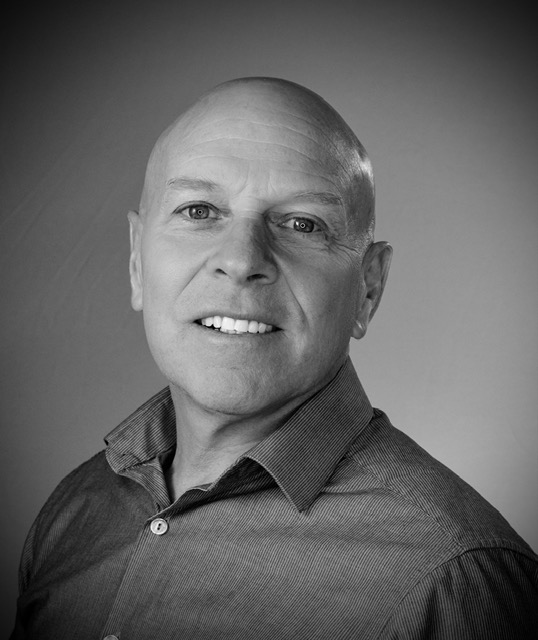 Black-and-white portrait of Harry Erskine
